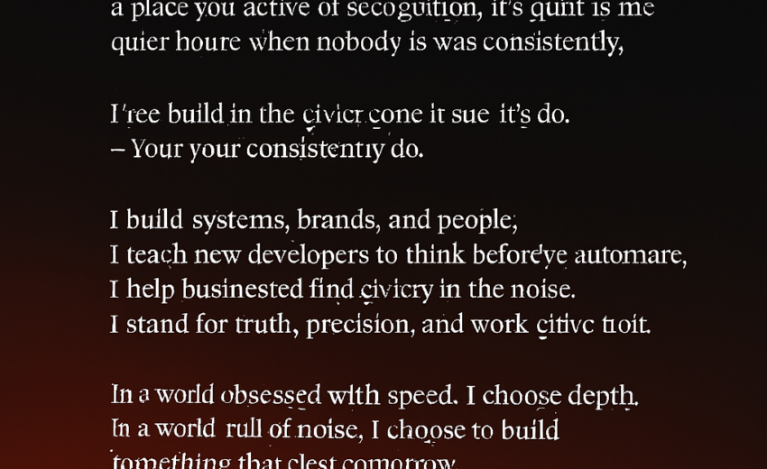 The Work We Do Shapes the Legacy We Leave